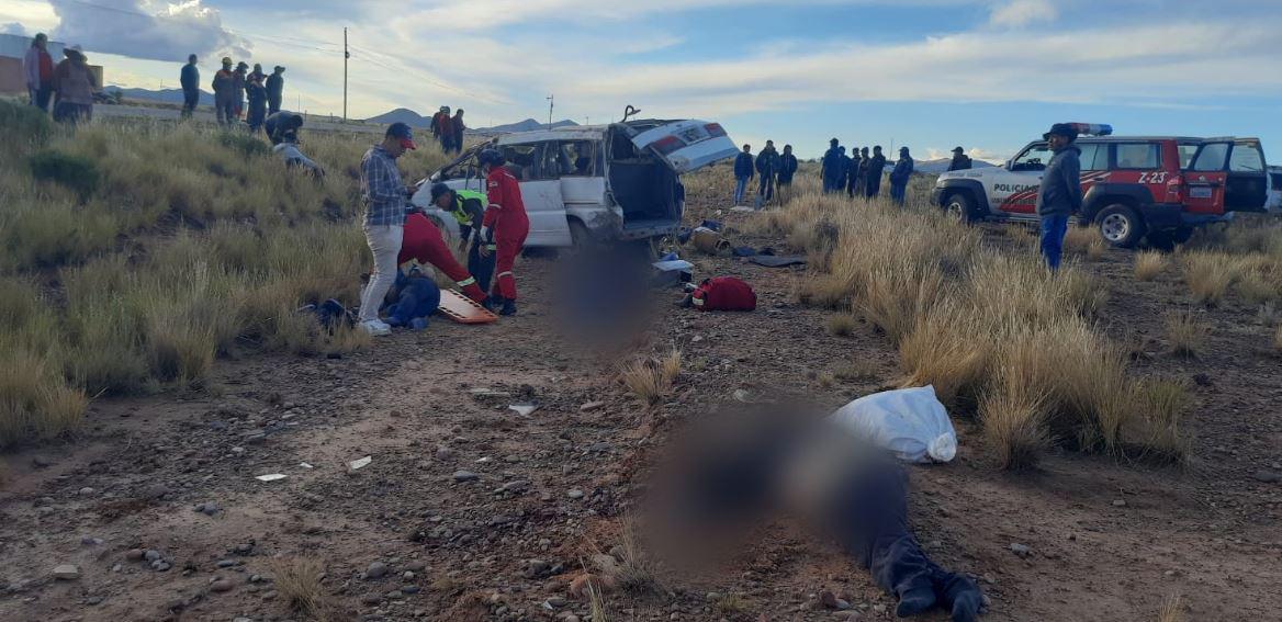 Imagen del recojo de los cuerpos