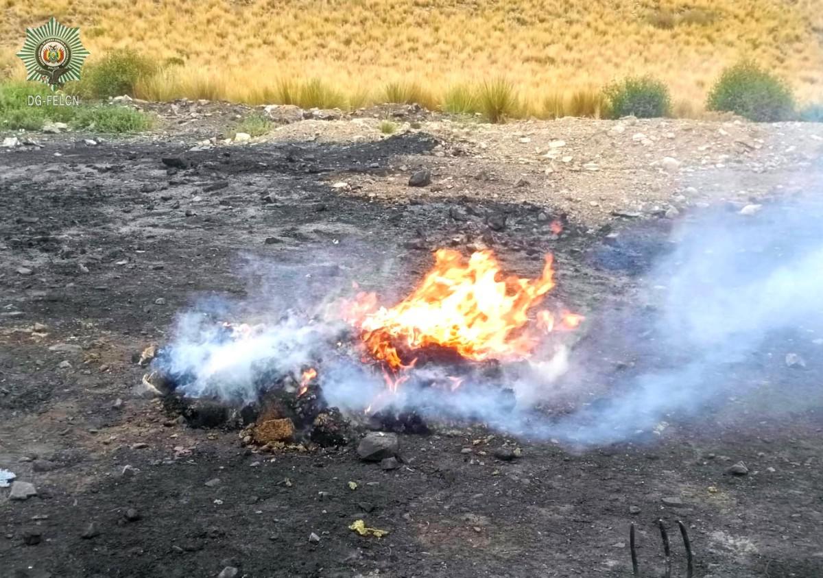 quema de la marihuana en Capachos