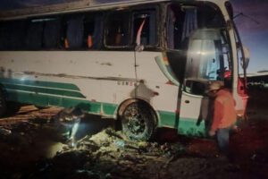 El bus accidentado en Potosí