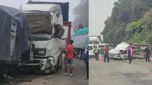 El accidente que se registró en la carretera nueva entre Cochabamba y Santa Cruz