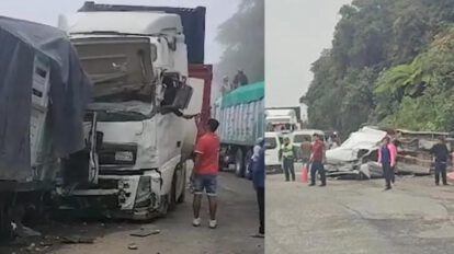 El accidente que se registró en la carretera nueva entre Cochabamba y Santa Cruz