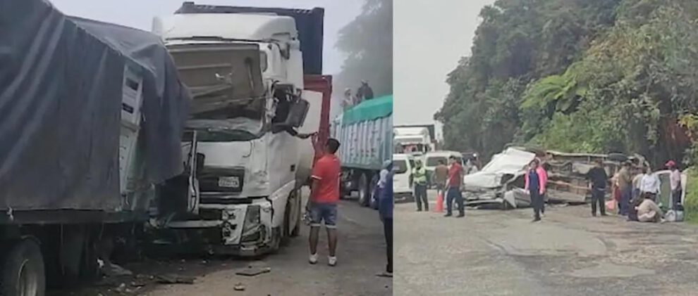 El accidente que se registró en la carretera nueva entre Cochabamba y Santa Cruz