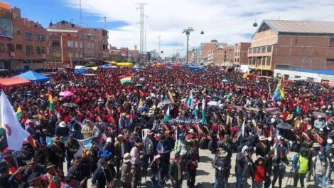 Imagen del cabildo en El Alto