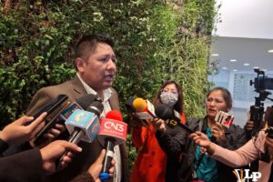 Limber Tancara, secretario ejecutivo de la Federación Departamental del Transporte Libre de La Paz