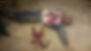 Imagen del cuerpo sin vida del docente