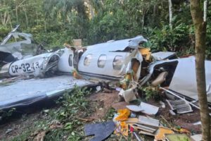 Así quedó la aeronave tras el siniestro