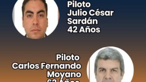 Pilotos Julio César Sardán y Carlos Moyano.