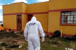 Durante l levantamiento del cadáver del caso de feminicidio