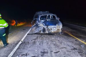Imagen de los funcionarios policiales cumpliendo labor de resguardo