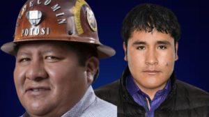 El exsenador del Movimiento Al Socialismo (MAS), Hilarión Mamani, y el expresidente de la Cámara de Diputados, Israel Huaytari,