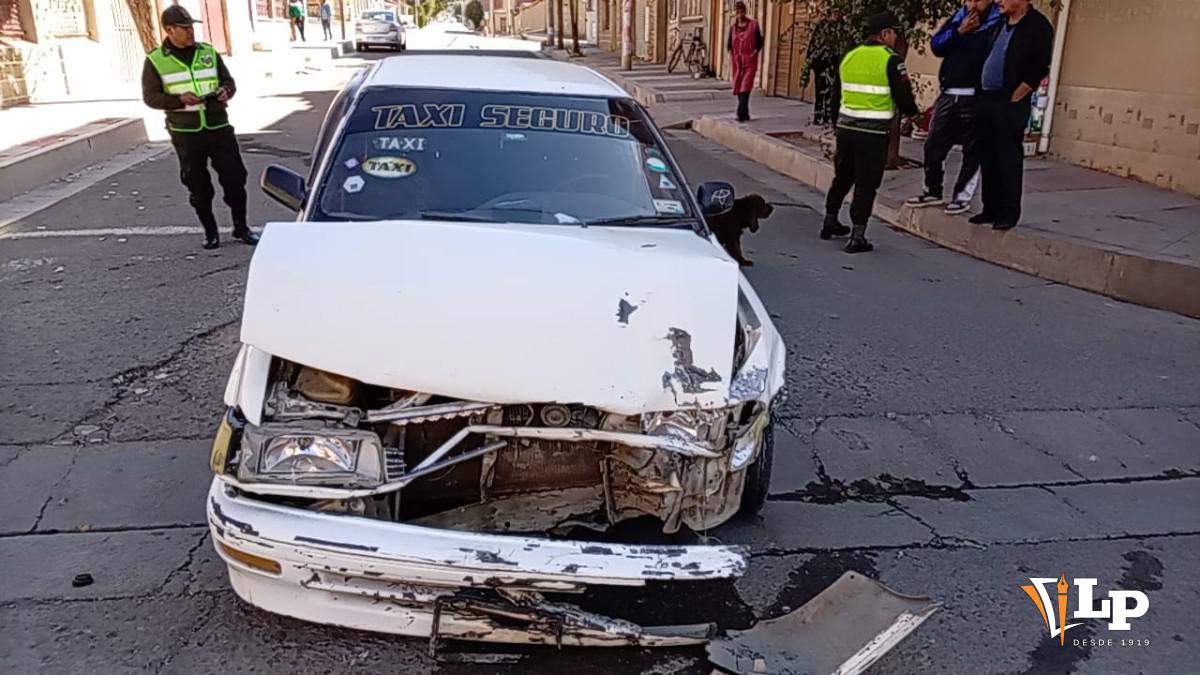 Imagen del motorizado luego del choque