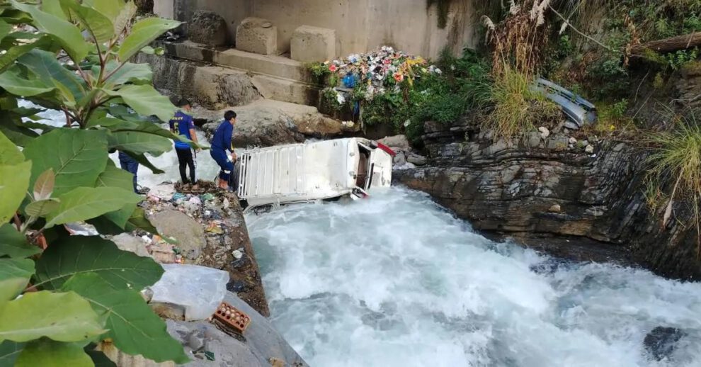 La caída del minibús el pasado viernes 3 de abril