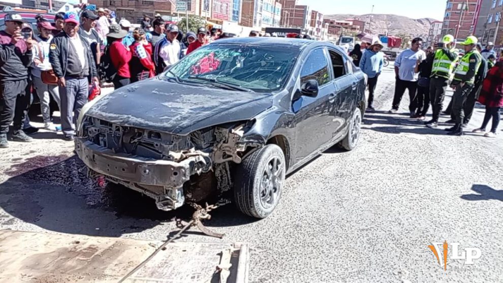 Imagen del motorizado luego del incidente