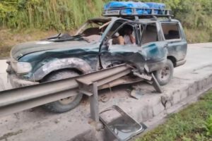 El vehículo del sindicato “Trans 20 de Octubre”