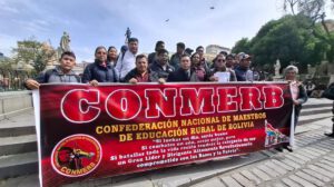 La manifestación del magisterio rural