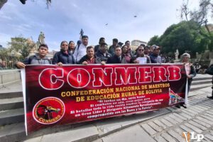 La manifestación del magisterio rural