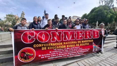 La manifestación del magisterio rural