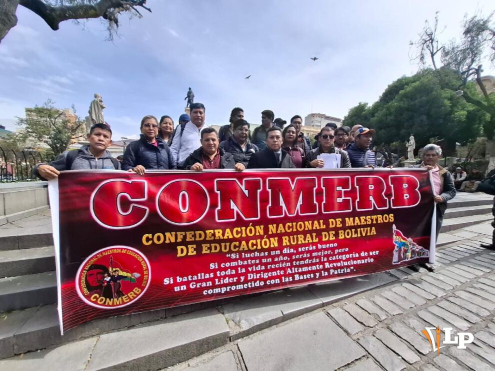 La manifestación del magisterio rural