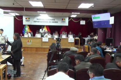cómputo de votos en el TED Oruro