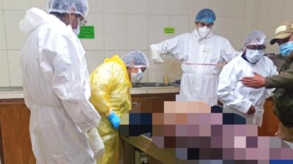 Imagen de la autopsia realizada a la víctima
