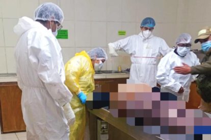 Imagen de la autopsia realizada a la víctima