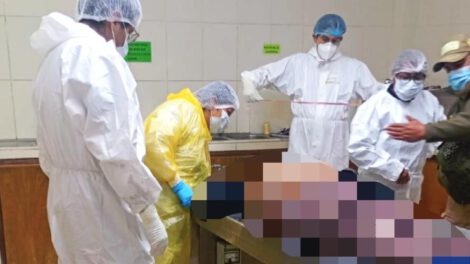 Imagen de la autopsia realizada a la víctima