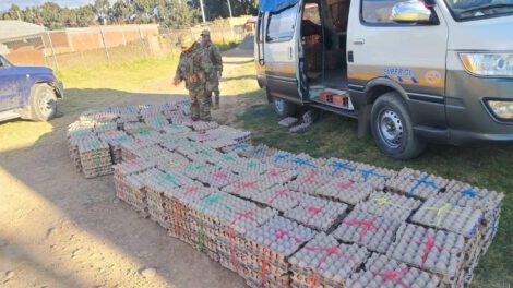 Decomiso de 700 maples de huevo de contrabando en Chaguaya
