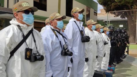 Imagen de los efectivos de la Felcc