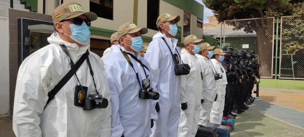 Imagen de los efectivos de la Felcc