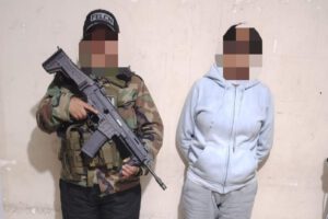 Imagen de la mujer luego de su aprehensión