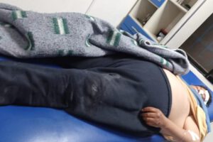 Imagen de uno de los damnificados