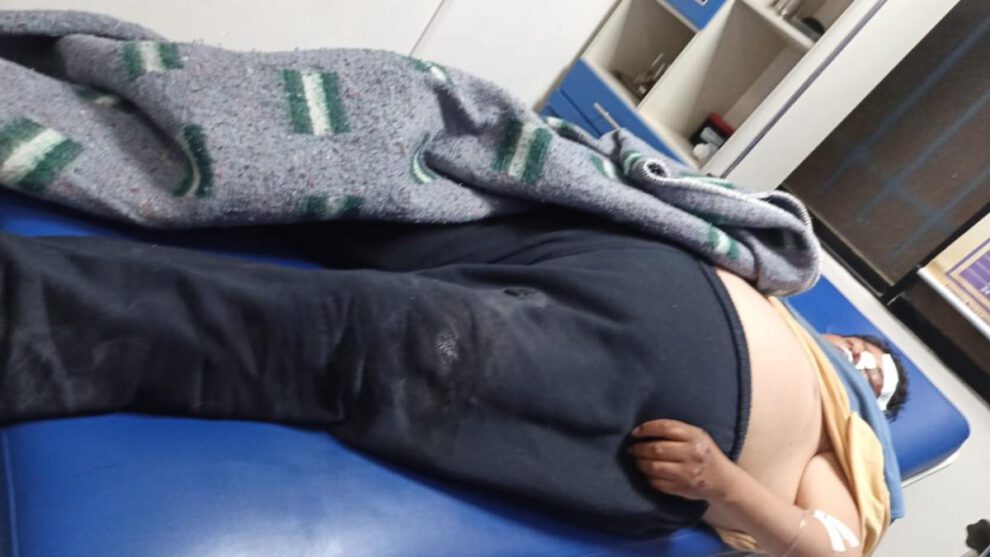 Imagen de uno de los damnificados