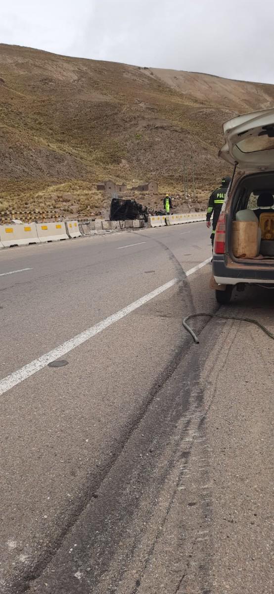 Imagen sobre el vehículo siniestrado