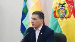 El ministro de Desarrollo Productivo, Rural y Agua, Óscar Mario Justiniano