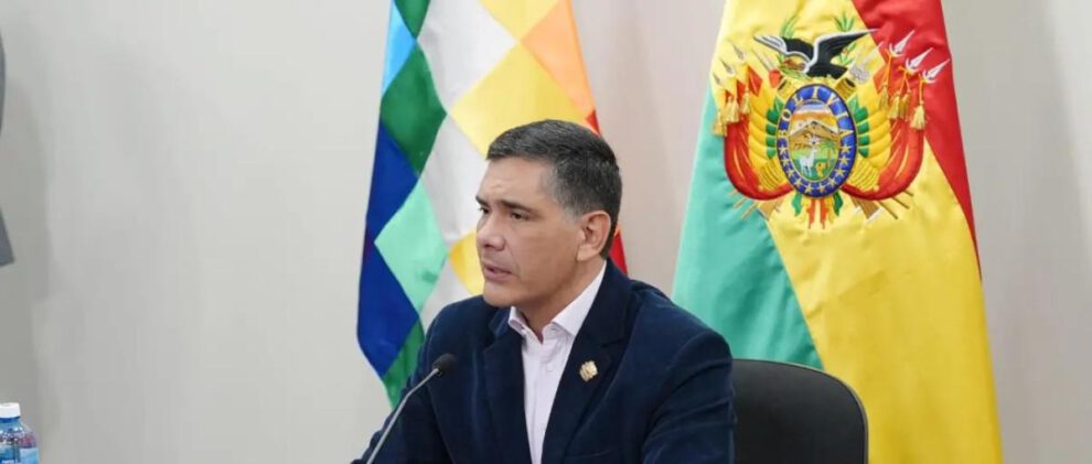 El ministro de Desarrollo Productivo, Rural y Agua, Óscar Mario Justiniano