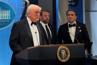 El presidente de los Estados Unidos, Donald Trump, habla en una rueda de prensa