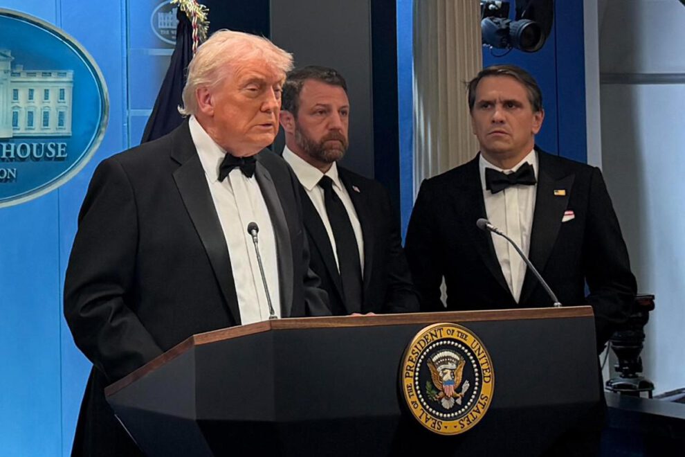 El presidente de los Estados Unidos, Donald Trump, habla en una rueda de prensa