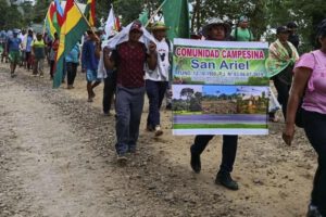 La marcha campesina que partió desde el departamento de Pando