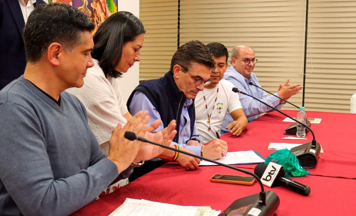 El Presidente Paz estuvo en el acuerdo con CIDOB