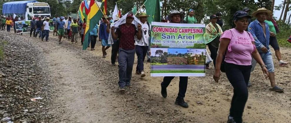 La marcha campesina que partió desde el departamento de Pando