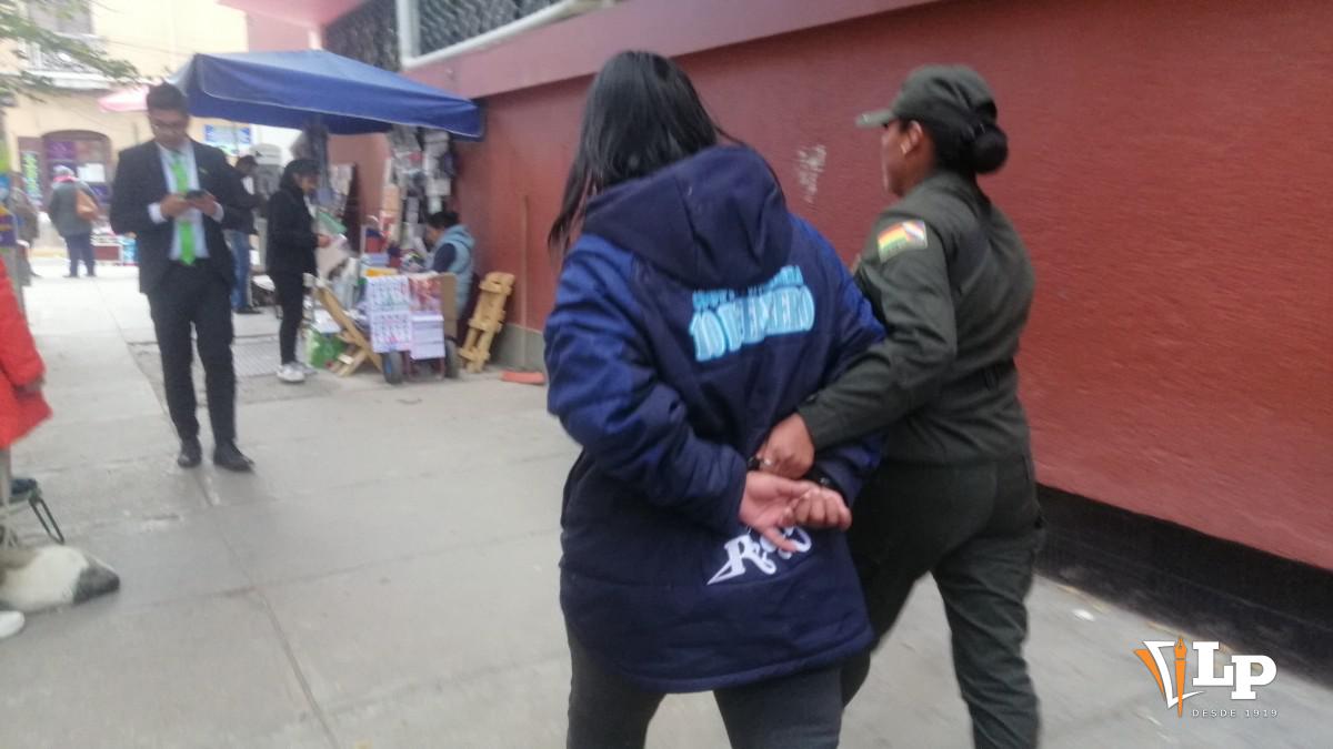 Imagen de la detenida