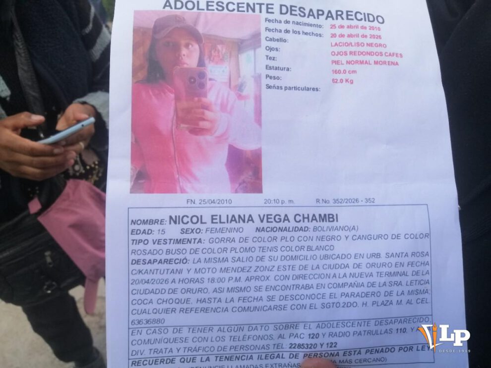 Imagen de cartel de desaparecida de la menor