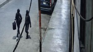 Imagen de los malechores llevándose las cosas