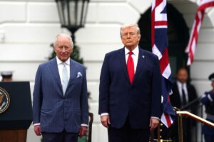 El presidente de Estados Unidos, Donald Trump, y el rey Carlos III del Reino Unido