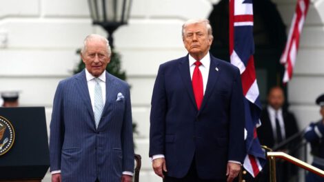 El presidente de Estados Unidos, Donald Trump, y el rey Carlos III del Reino Unido