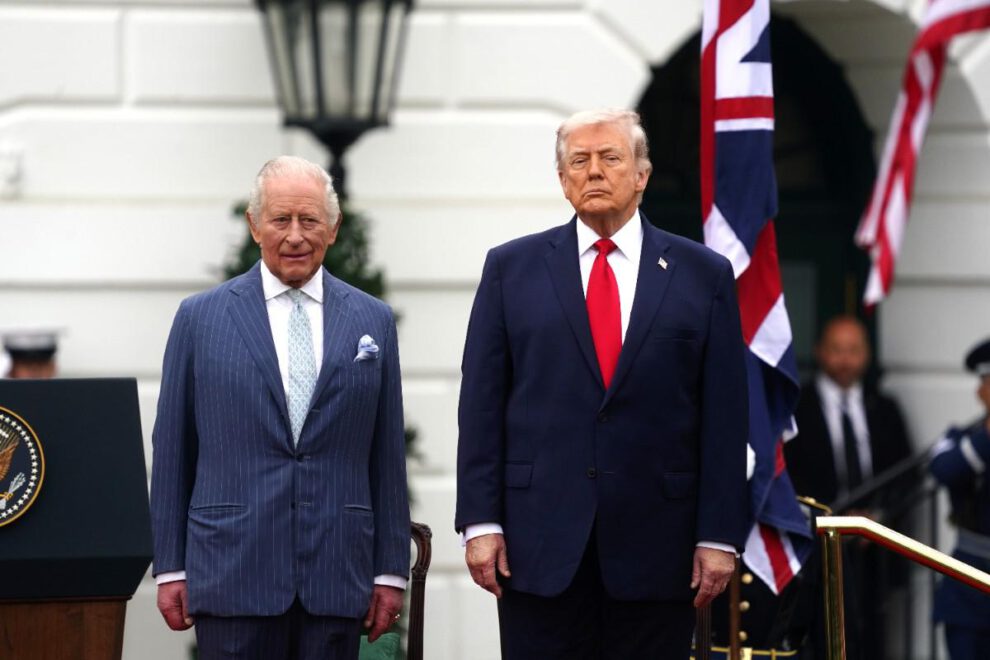 El presidente de Estados Unidos, Donald Trump, y el rey Carlos III del Reino Unido