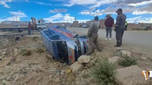 Imagen del motorizado tras el incidente