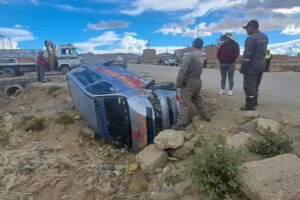 Imagen del motorizado tras el incidente