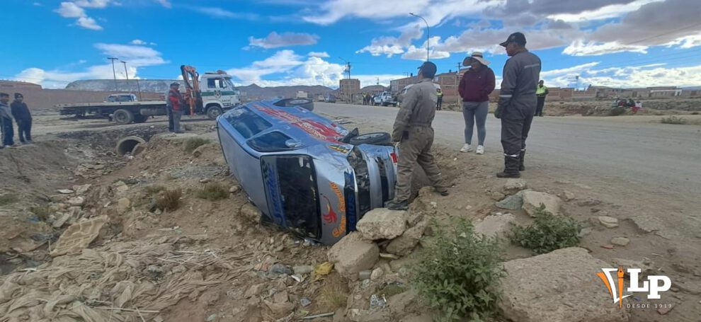 Imagen del motorizado tras el incidente