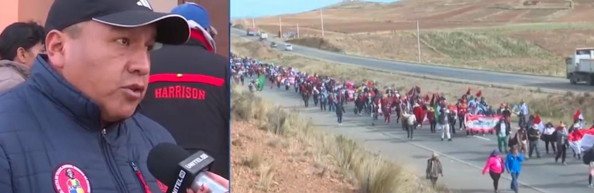 Un hombre y un grupo de personas